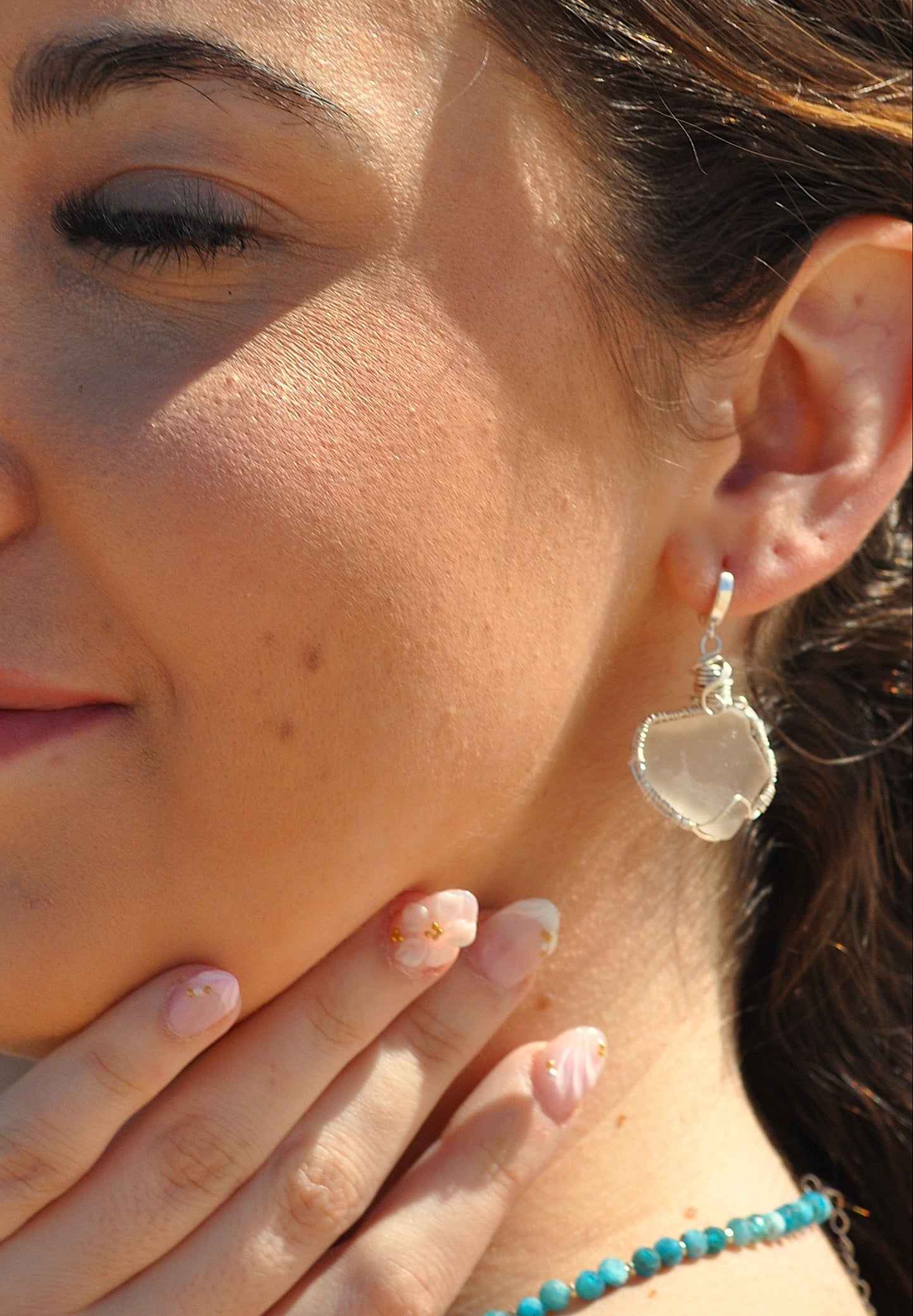 white sea glass