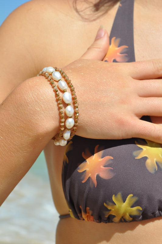 Amber shimmer bracelet