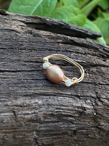 Pink Pearl Ring