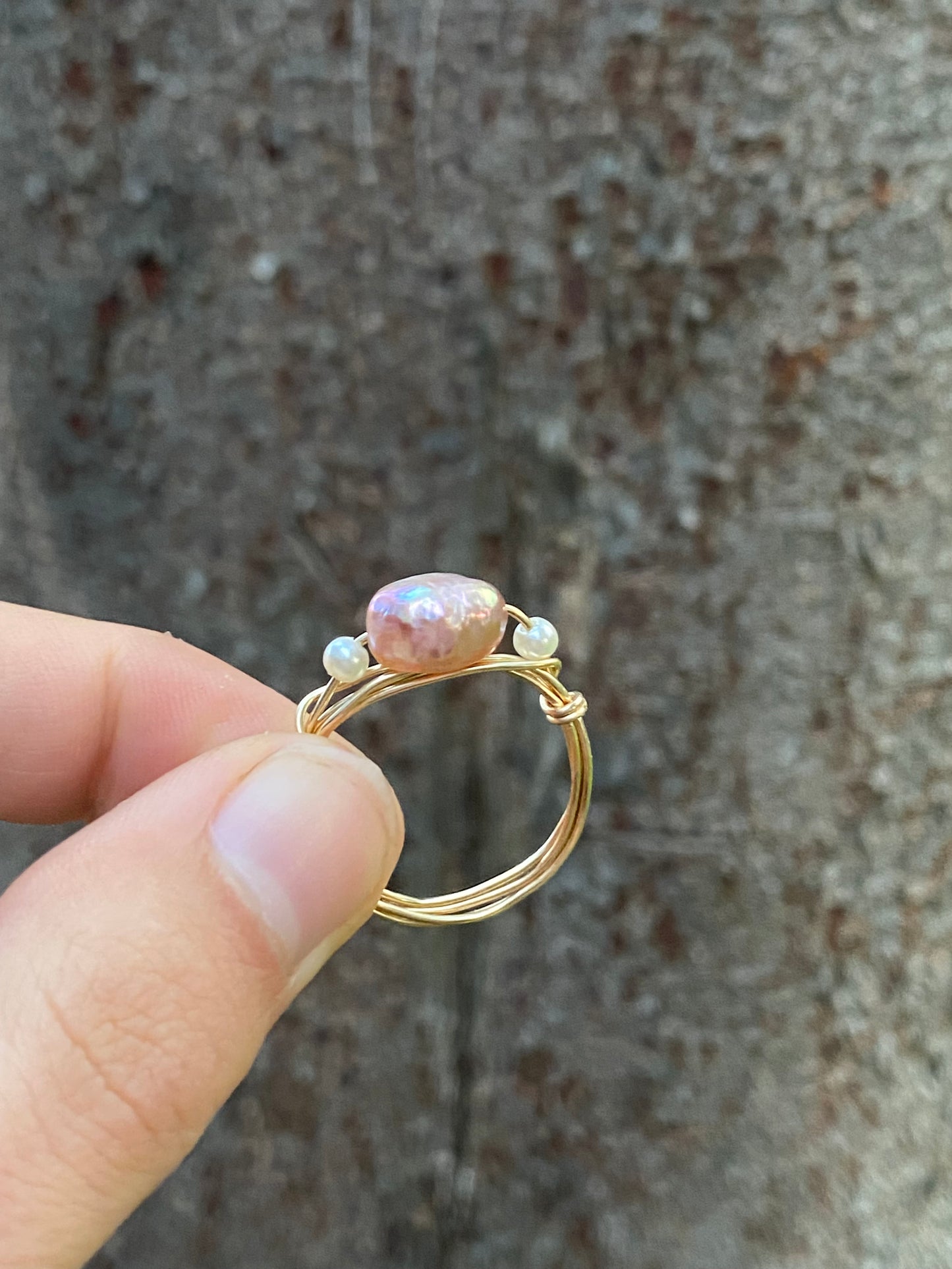 Pink Pearl Ring